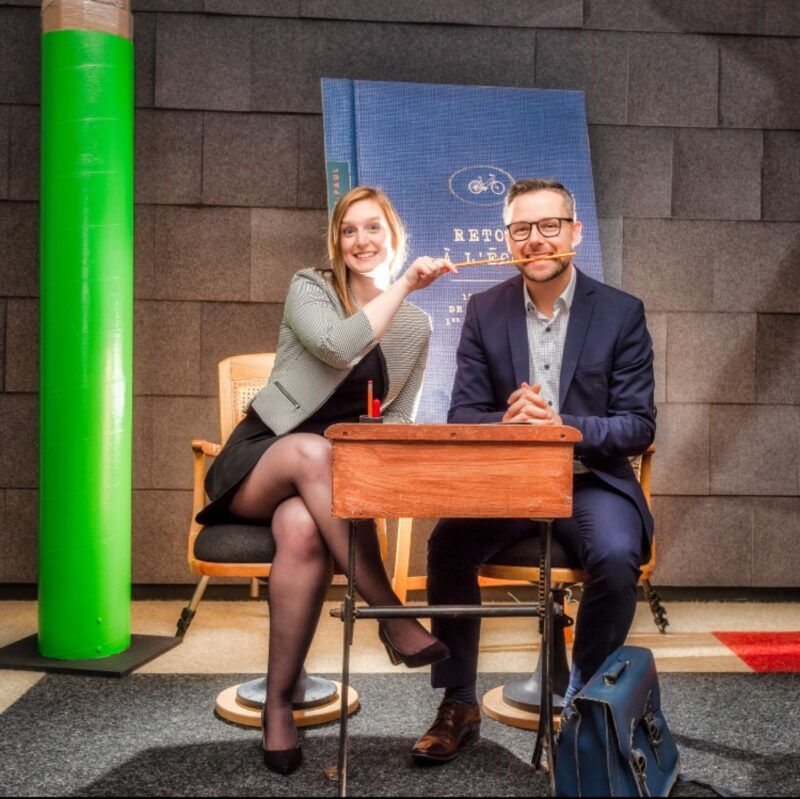 Gabrielle Bergeron et Philippe Asselin au cocktail de financement du MACBSP